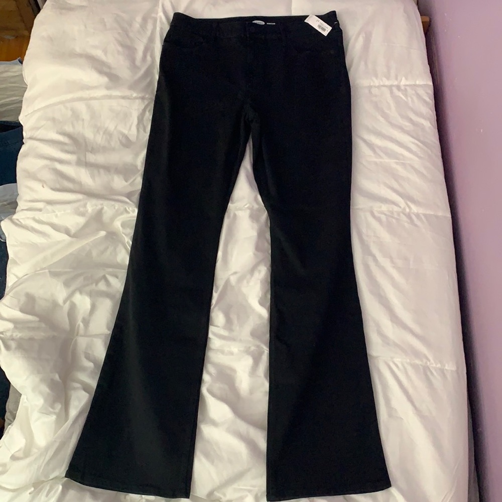 Micro Flare tall black jeans